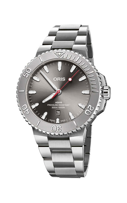 Oris Aquis Date Relief Watch 01 733 7789 4153-07 8 23 04PEB Bandiera Jewellers