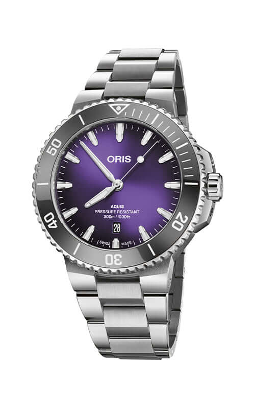 Oris Aquis Date &quot;Taste of Summer&quot; Berries Edition 01 733 7789 4158-07 8 23 04PEB Bandiera Jewellers