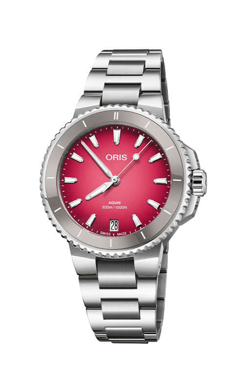 Oris Aquis Date &quot;Taste of Summer&quot; Berries Edition 01 733 7792 4158-07 8 19 05P Bandiera Jewellers