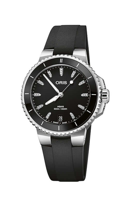 Oris Aquis Date Diamonds 01 733 7792 4194-07 4 19 64FC Bandiera Jewellers