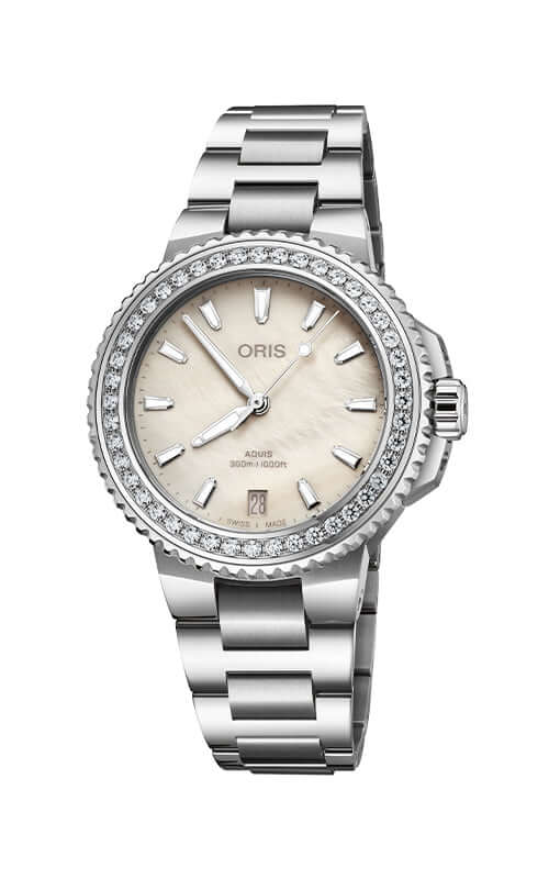 Oris Aquis Date Diamonds 01 733 7792 4956-07 8 19 05P Bandiera Jewellers