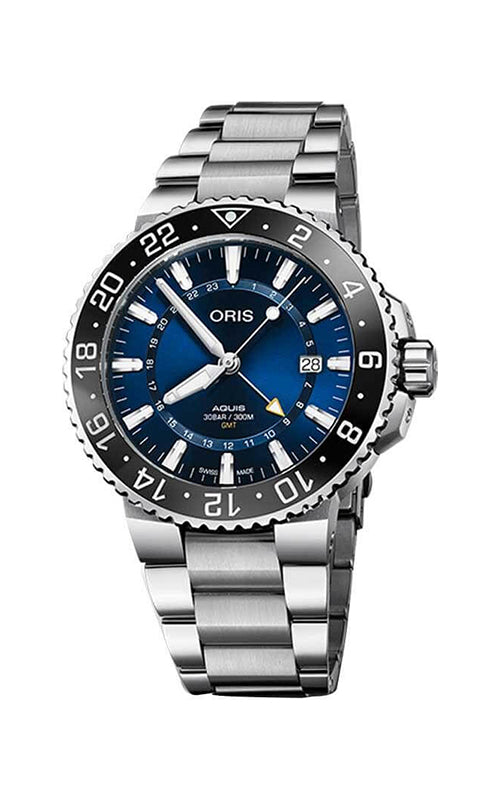 Oris Aquis GMT Mens Watch 01 798 7754 4135-07 8 24 05PEB | Bandiera Jewellers Toronto and Vaughan