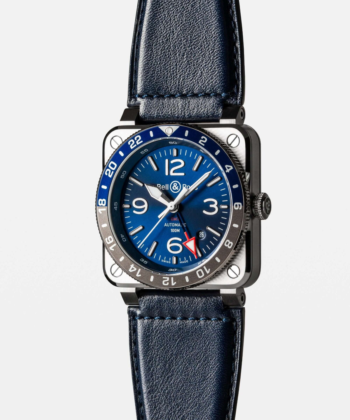 Bell & Ross BR-03 GMT BRO393-BLU-ST/SCA / Bandiera Jewellers