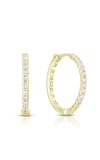 Roberto Coin Yellow Gold and Diamonds Earrings 000050AYWEX0 Bandiera Jewellers Toronto and Vaughan