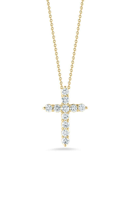 Roberto Coin Cross Pendant Yellow Gold and Diamond 000856AYCHX0 Bandiera Jewellers
