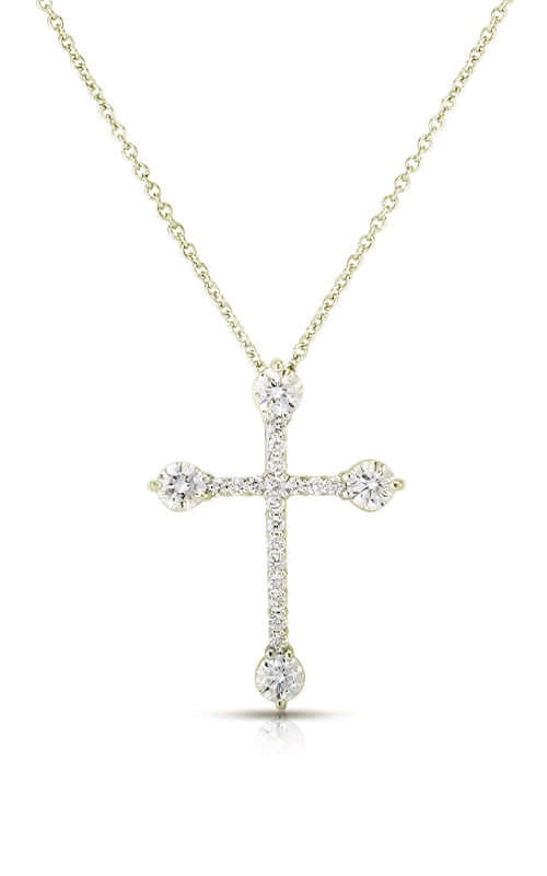 Roberto Coin Gold and Diamonds Small Cross Necklace (111363AYCHX0) Bandiera Jewellers
