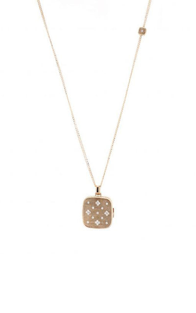 Roberto Coin Venetian Princess Locket Rose Gold and Diamonds 7771798AX34X Bandiera Jewellers