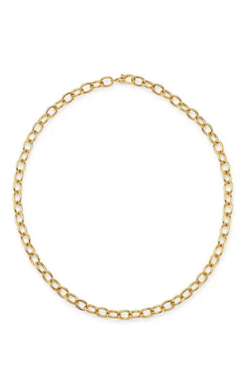 Roberto Coin 18K Gold Oval Link Charm Necklace 7772085AY1800 Bandiera Jewellers