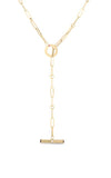 Roberto Coin Designer Gold Paperclip Chain with diamond accent toggle 7773285AY17X Bandiera Jewellers