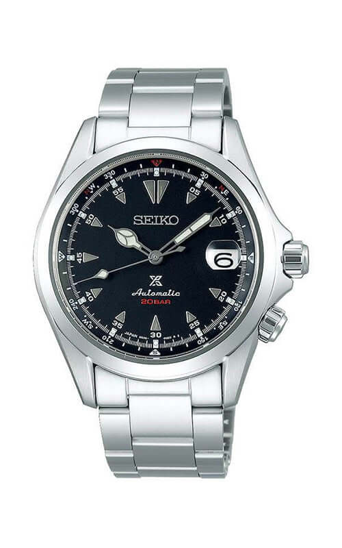 Seiko Prospex &#39;Sharks Tooth&#39; Black Dial Alpinist Mens Watch SPB117J1 | Bandiera Jewellers Toronto and Vaughan