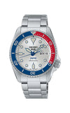 Seiko Pepsi watch with silver bracelet on a white background

Seiko 5 Sports SKX series PEPSI LTD Watch SRPL99K1J Bandiera Jewellers