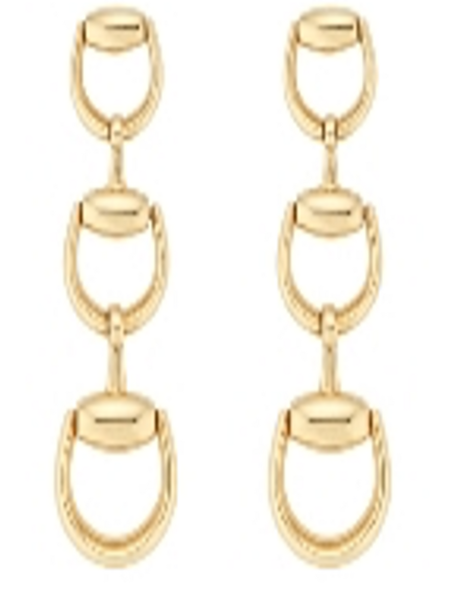 Gucci Horsebit Earrings Yellow Gold YBD831413001