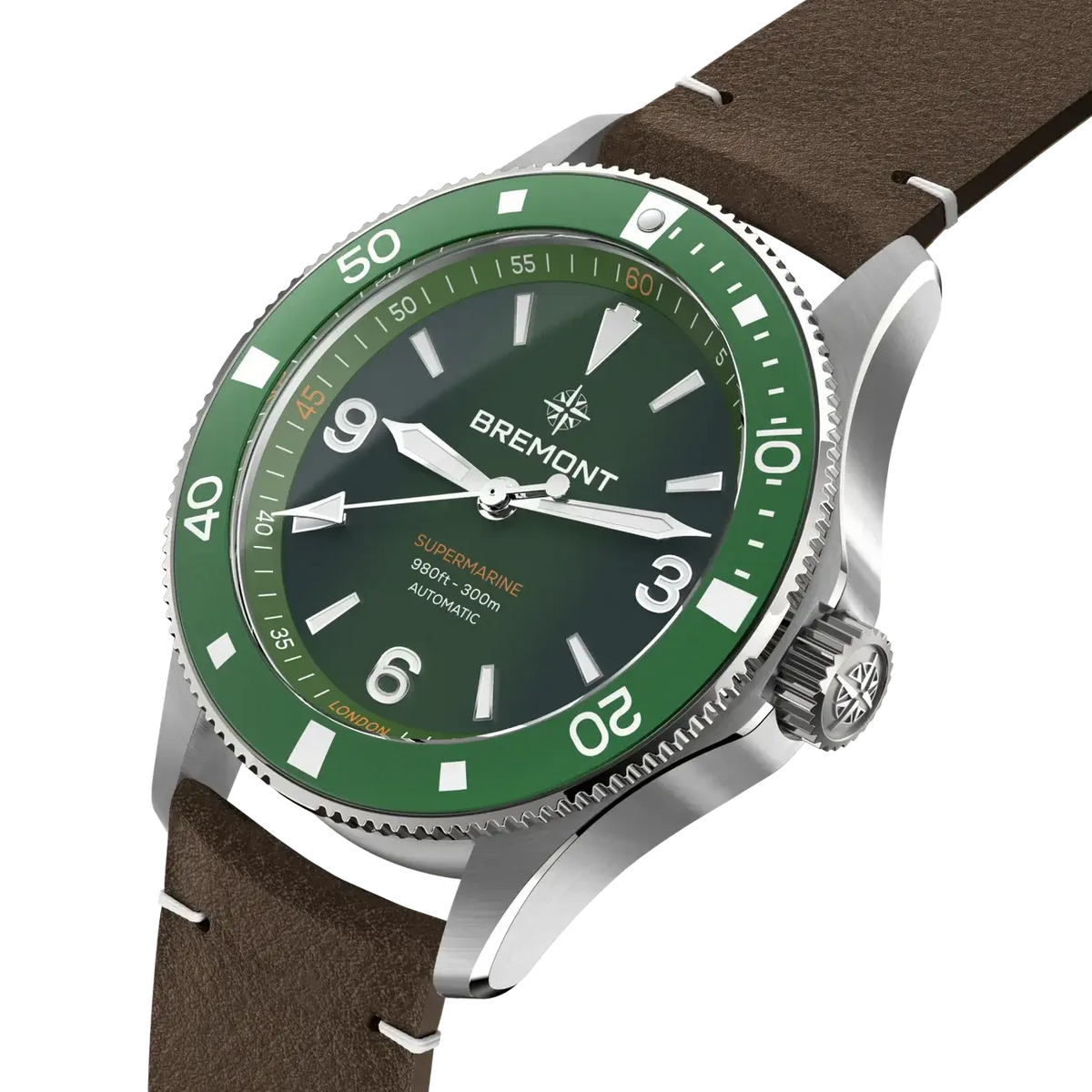 Bremont Supermarine 300M SM40-ND-SS-GN-L-S Bandiera Jewellers