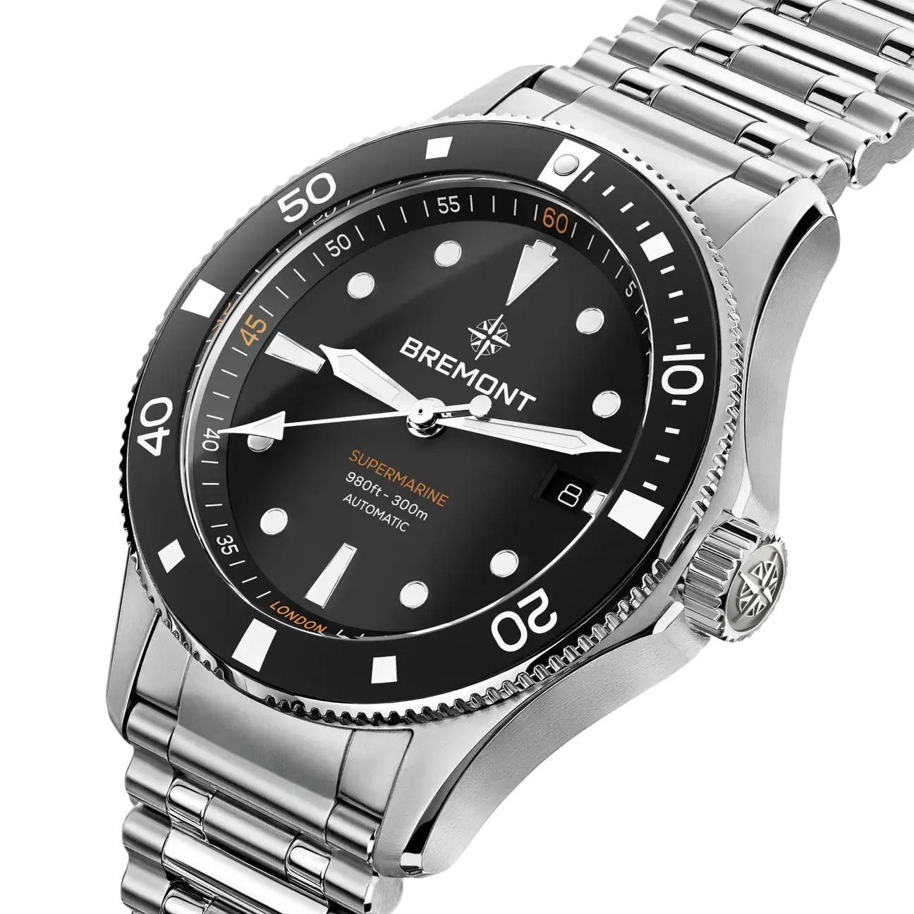 Bremont Supermarine 300M Date SM40-DT-SS-BK-B Bandiera Jewellers