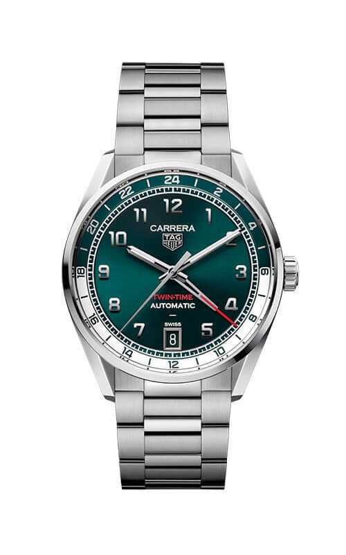 TAG Heuer Carrera Date Twin-Time WDA2114.BA0043 Bandiera Jewellers