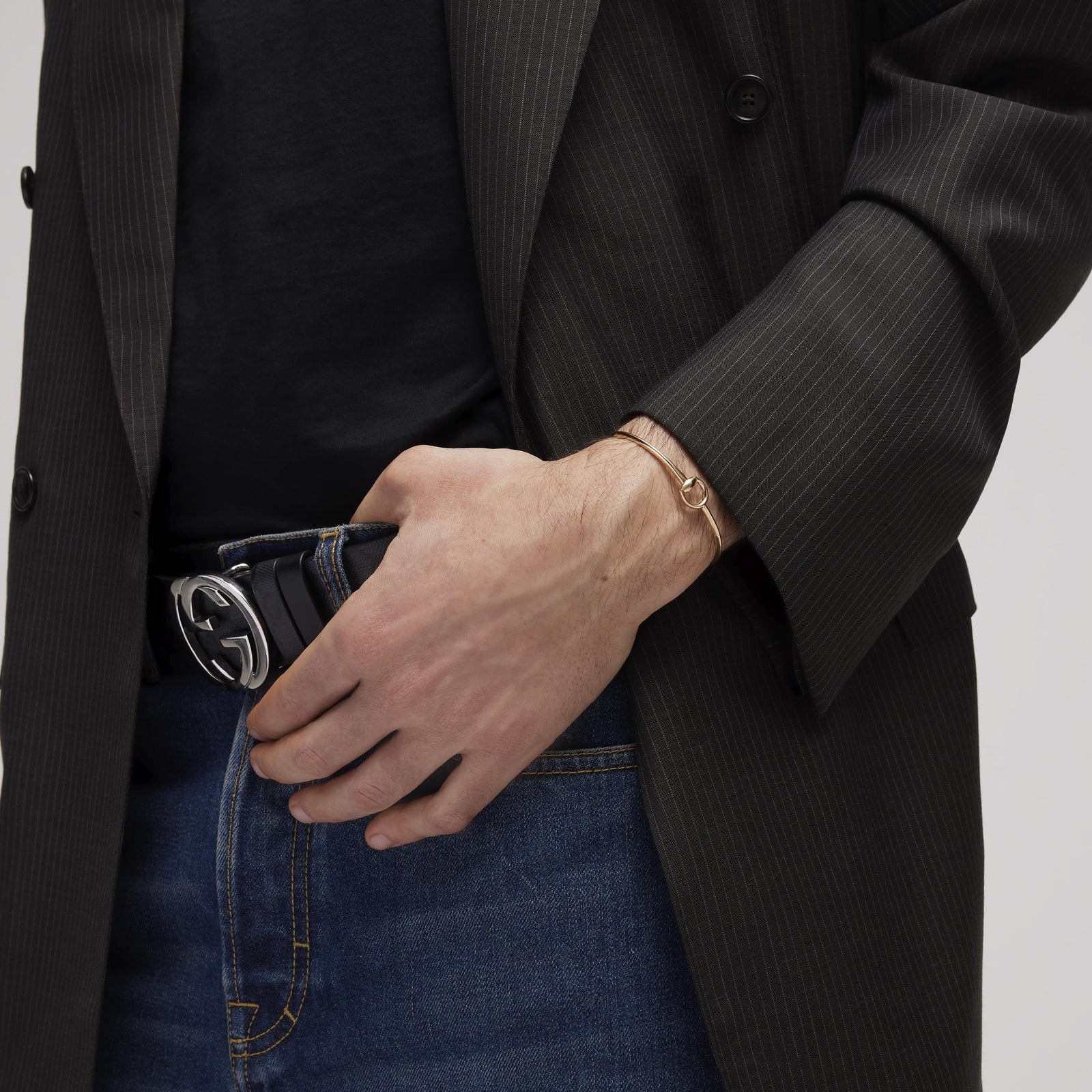 GUCCI HORSEBIT Gold Bracelet YBA865624001017