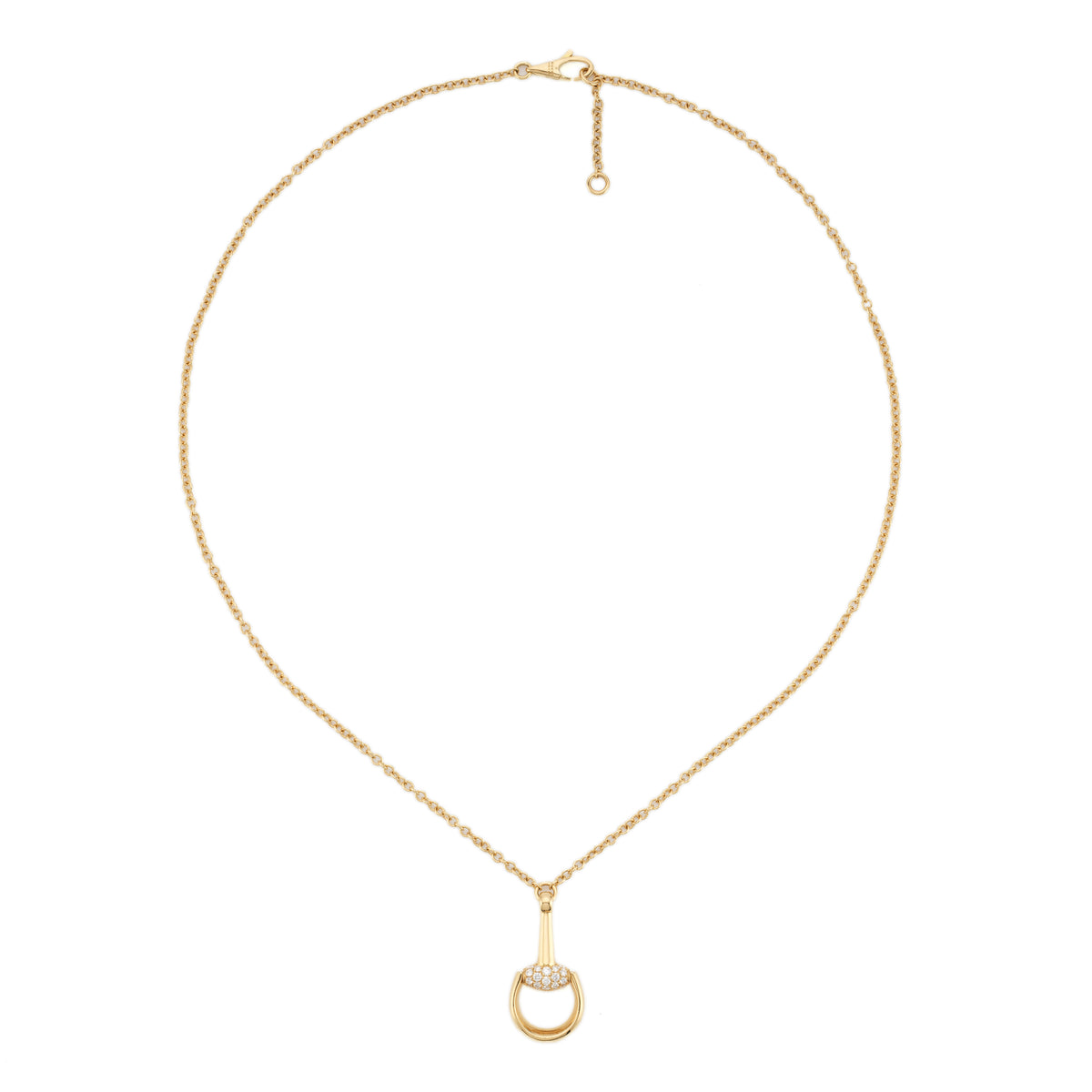 GUCCI HORSEBIT Gold Necklace YBB83232100200