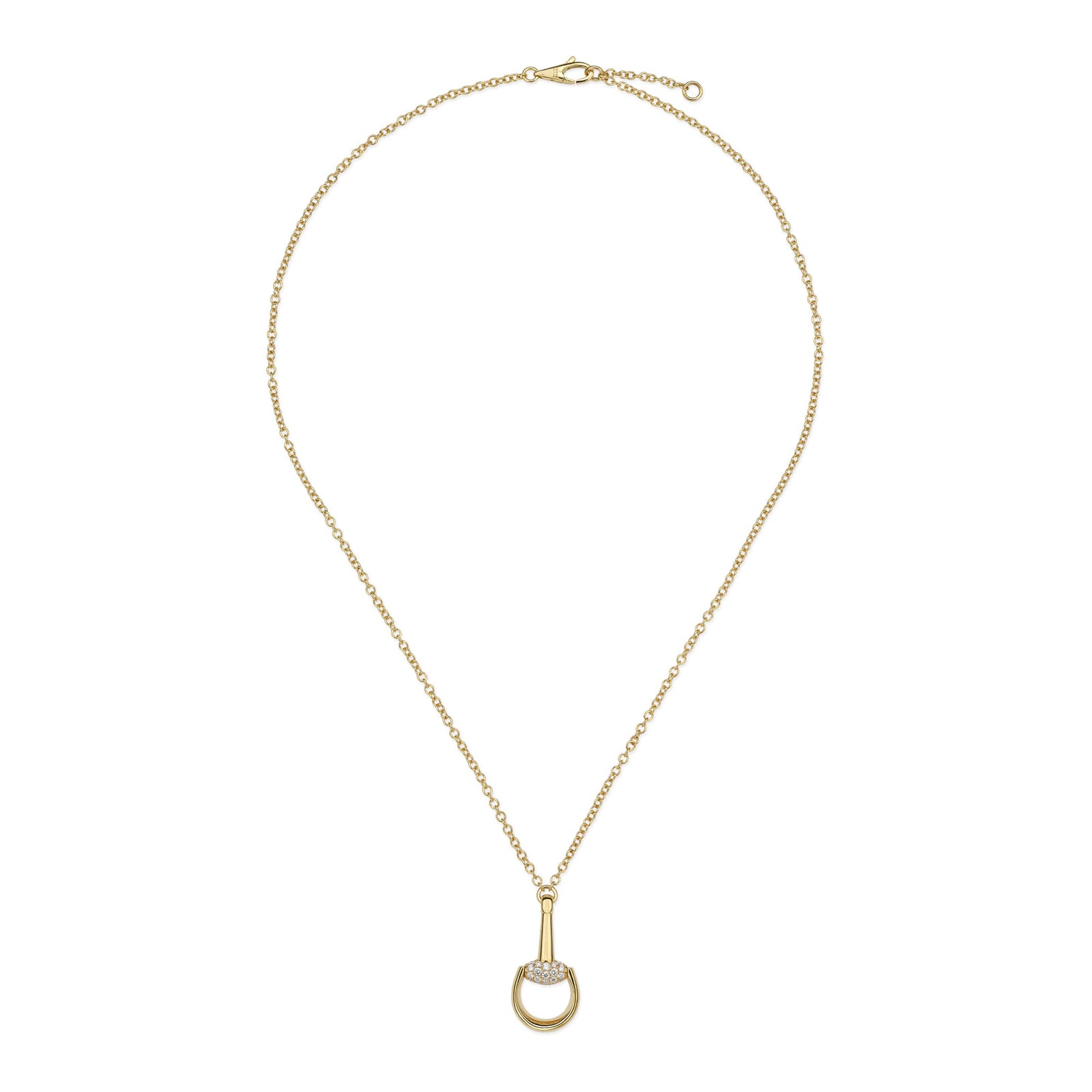 GUCCI HORSEBIT Gold Necklace YBB83232100200
