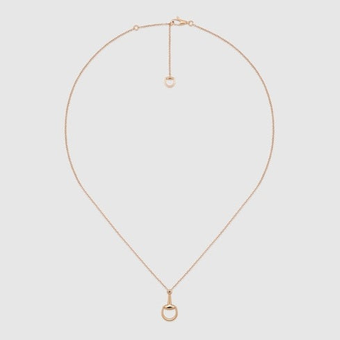 Gucci Horsebit 18K Diamond Pendant Necklace YBB83759900100U