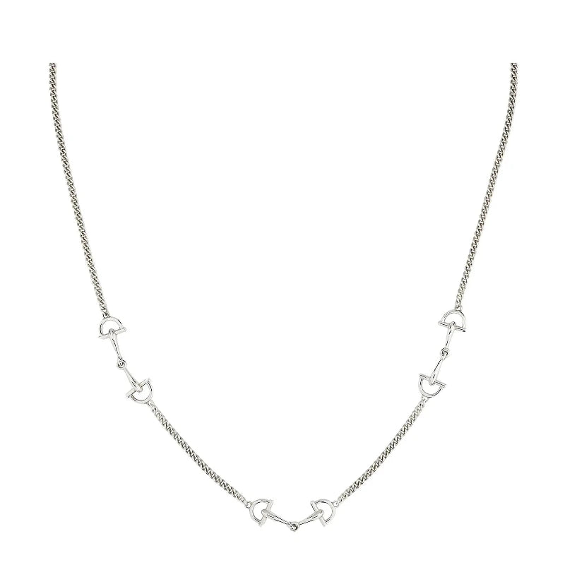 GUCCI Staffa Silver Necklace YBB87589500100U Bandiera Jewellers