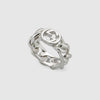 GUCCI Interlocking Silver Ring YBC843627001