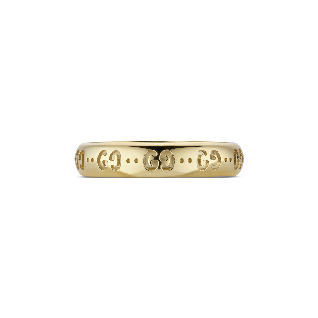 GUCCI Icon Ring 18k Gold 4mm YBCA002QZ001