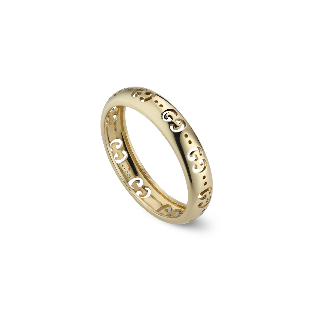 GUCCI Icon Ring 18k Gold 4mm YBCA002QZ001