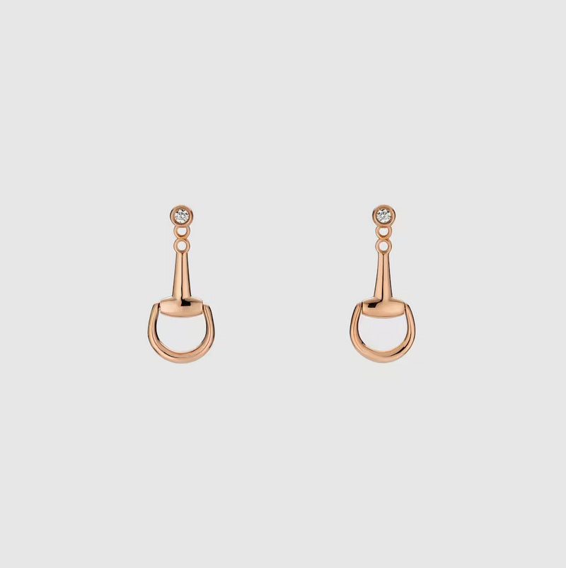 Gucci Horsebit 18Kt Diamond Earrings YBD83760500100U