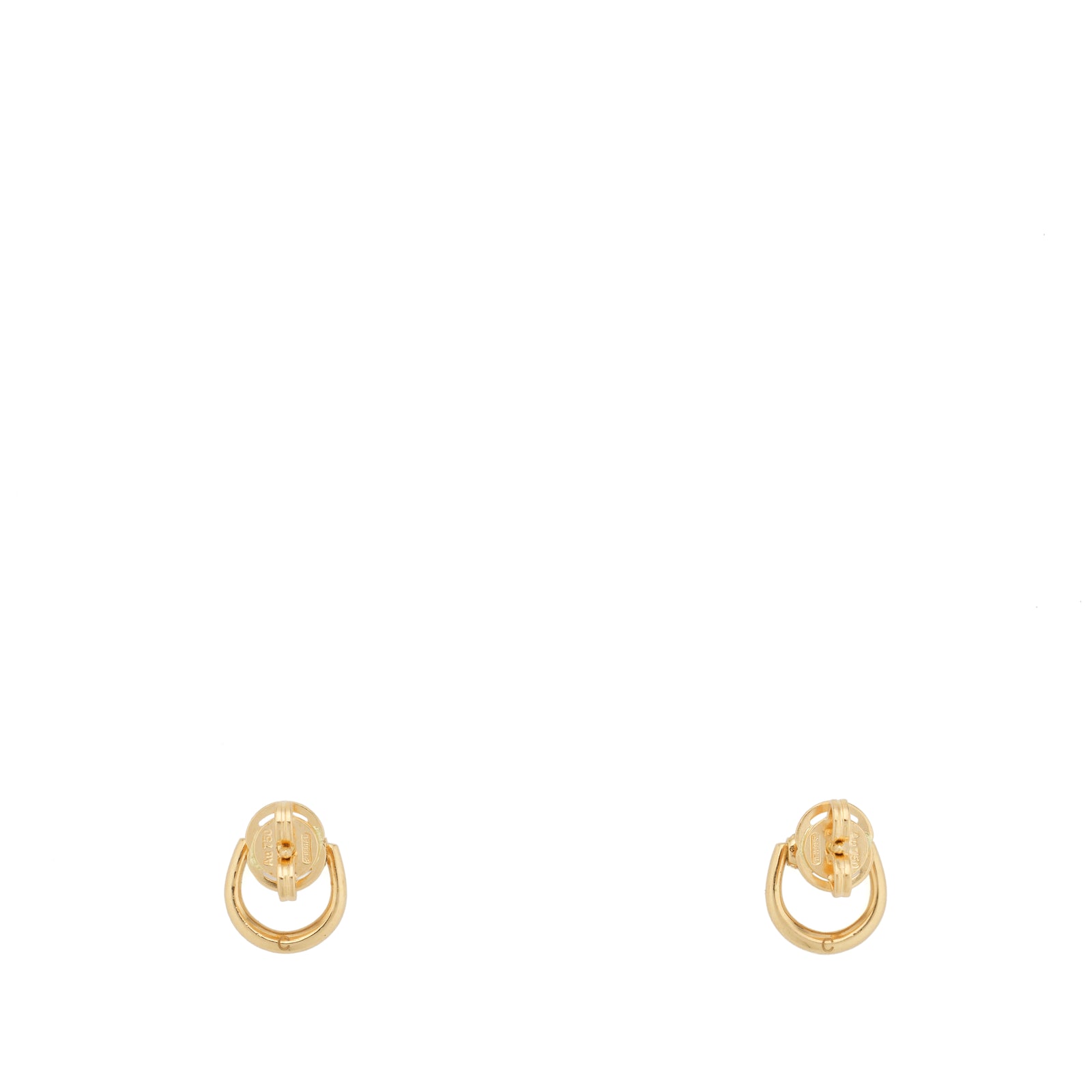 GUCCI Horsebit Earrings Gold & Diamonds YBD86144800100