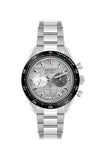 Silver watch with black bezel on a white background

Zenith Chronomaster Sport 03.3120.3600/76.M3100 Bandiera Jewellers