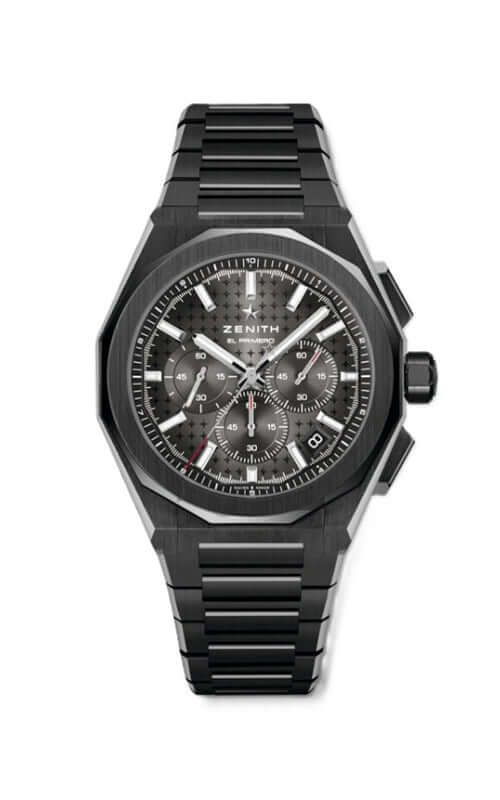 Black Zenith watch with detailed face on a white background

Zenith DEFY SKYLINE CHRONOGRAPH 49.9500.3600/21.I001 Bandiera Jewellers