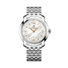 Silver Breitling watch with a white face on a white background

Breitling Lady Premier 32 A77330121A2 Bandiera Jewellers