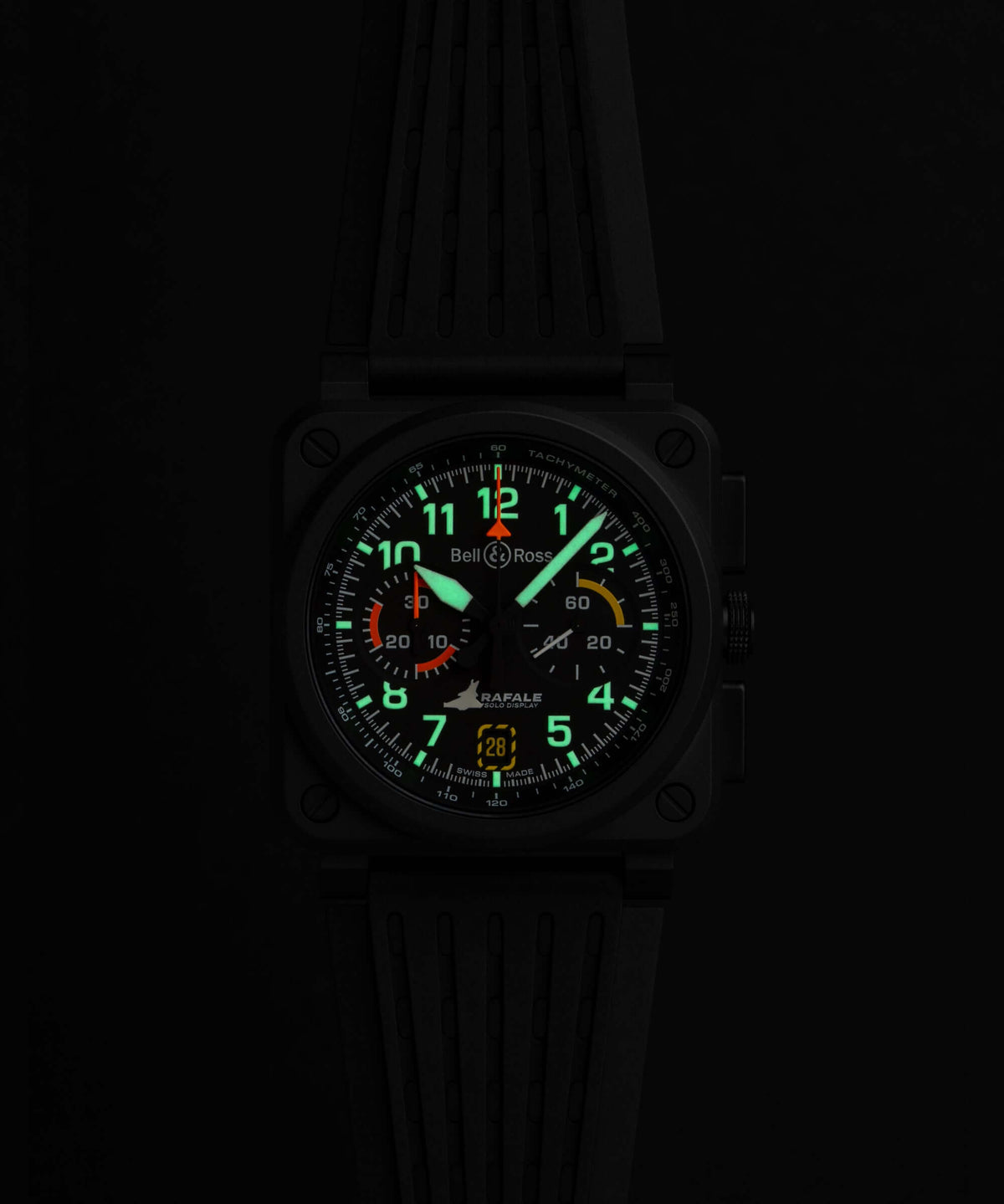 Bell & Ross BR-03 Chrono Rafale Solo Display BR0394-RSD-CE/SRB