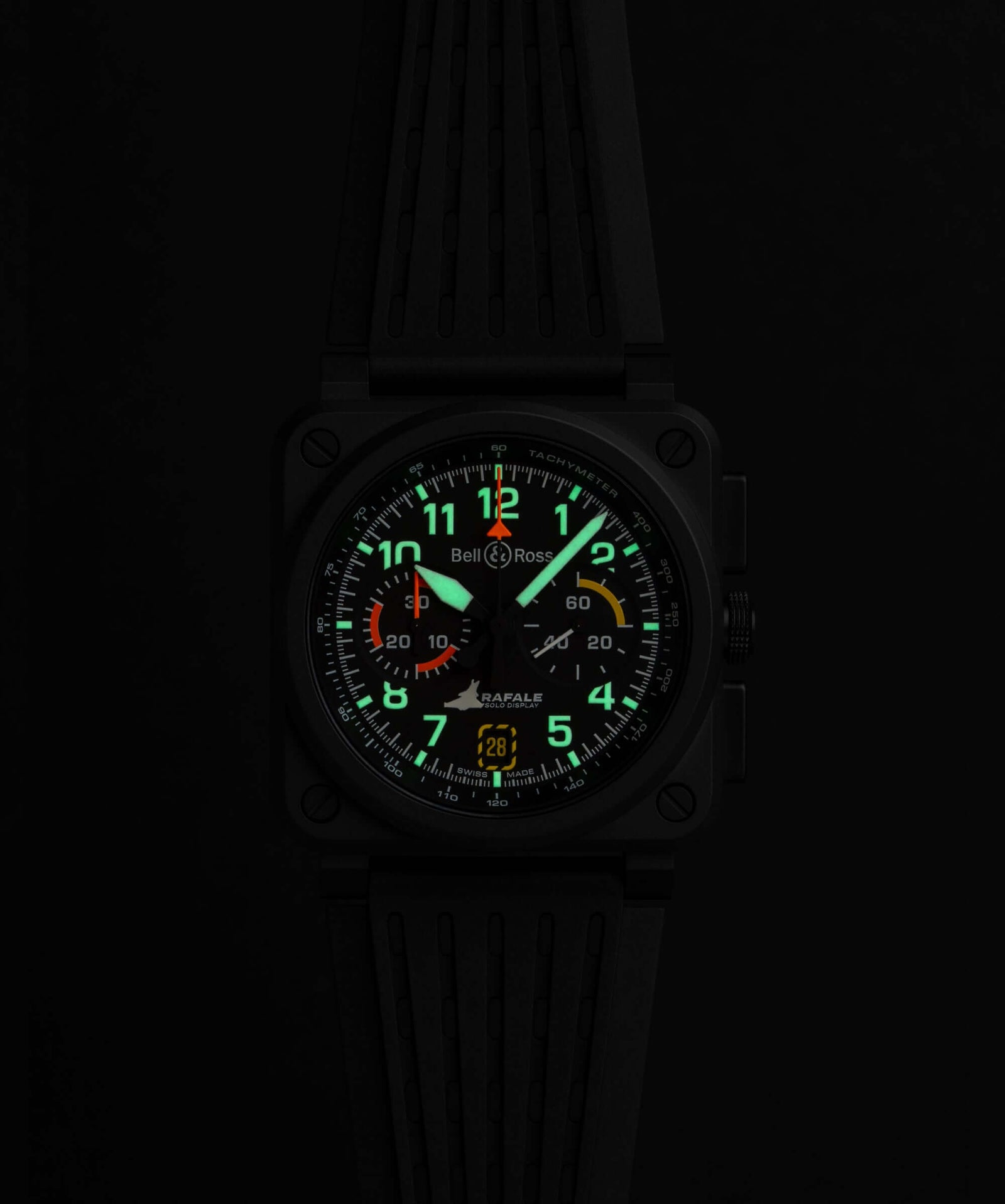 Bell & Ross BR-03 Chrono Rafale Solo Display BR0394-RSD-CE/SRB