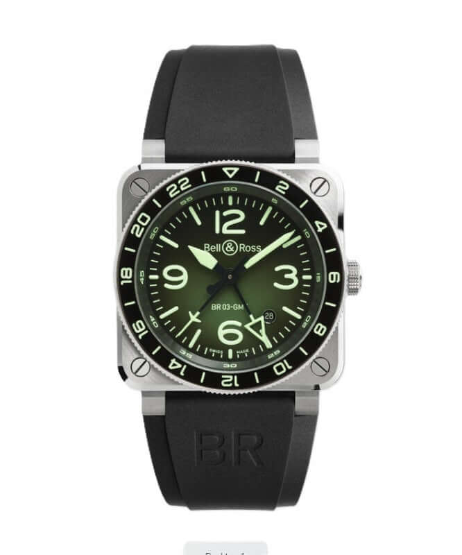 Bell & Ross BR-03 GMT BR0393-GN-ST/SRB / Bandiera Jewellers