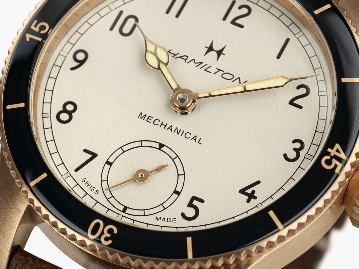 Hamilton Pilot Pioneer Bronze 43mm H76709510 Bandiera Jewellers