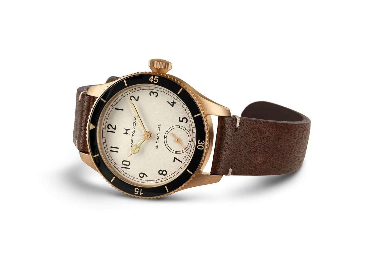 Hamilton Pilot Pioneer Bronze 43mm H76709510 Bandiera Jewellers