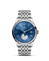Tudor watch with blue dial and silver bracelet on a white background

Tudor 1926 Luna M91560-0002 Bandiera Jewellers
