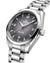 Silver Omega watch with a dark face on a white background

Omega Seamaster Railmaster Mens Watch 235.10.38.20.06.001 Bandiera Jewellers