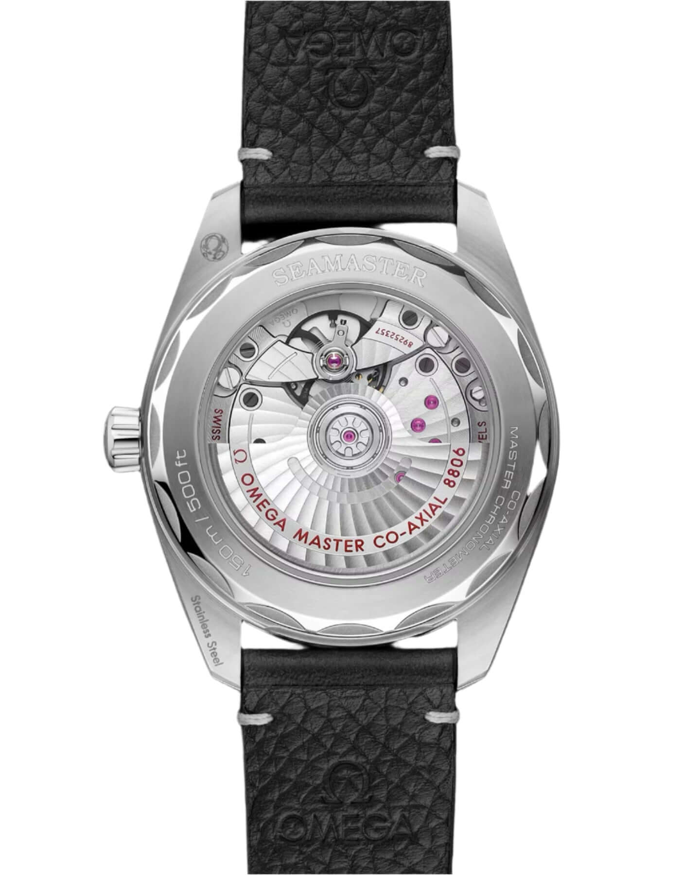 Omega watch with black strap and gray dial on a white background

Omega Seamaster Railmaster Watch 235.12.38.20.06.001 Bandiera Jewellers