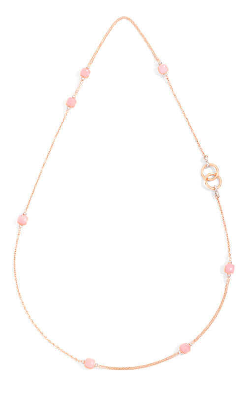 Pomellato 18k White/Pink Gold Rose Quartz &amp; Chalcedony Nudo Necklace PCB9052O600000CQR | Bandiera Jewellers Toronto and Vaughan
