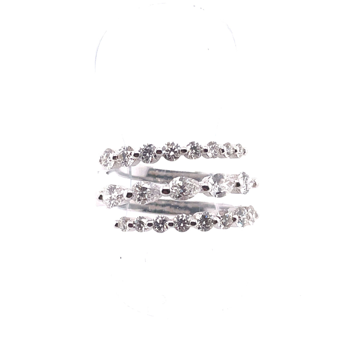 Bandiera Jewellers 3-Row Diamond Ring 16294LABD