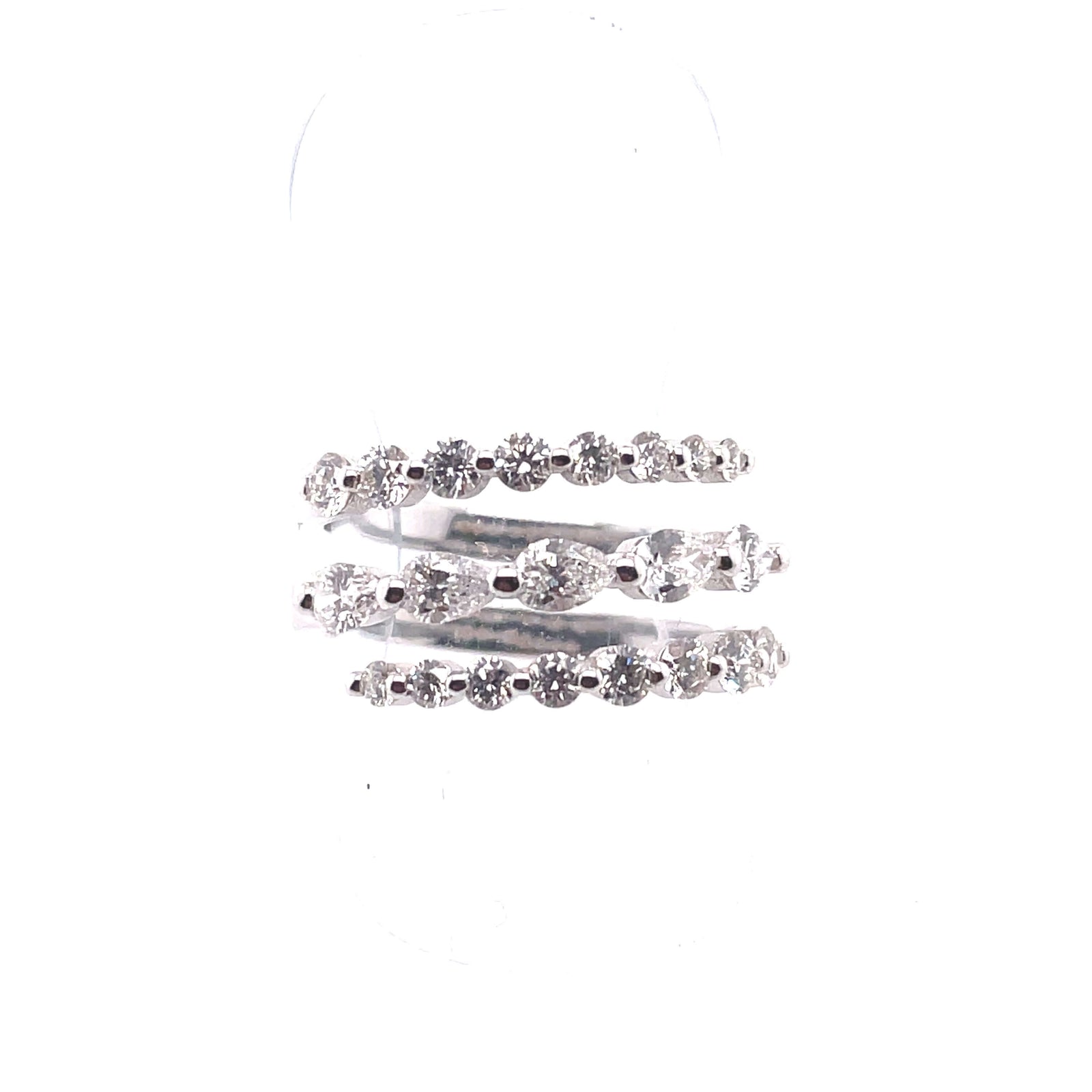Bandiera Jewellers 3-Row Diamond Ring 16294LABD