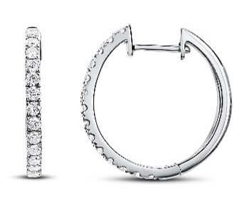 Diamond Hoop Earrings 0.12ct AER-5783 Bandiera Jewellers
