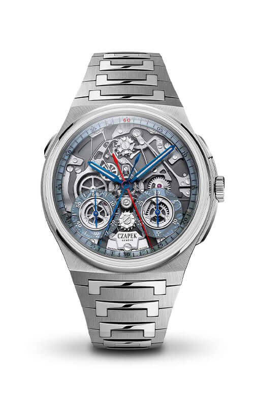 Czapek &amp; Cie Antarctique Chronograph Rattrapante Ice Blue Bandiera Jewellers