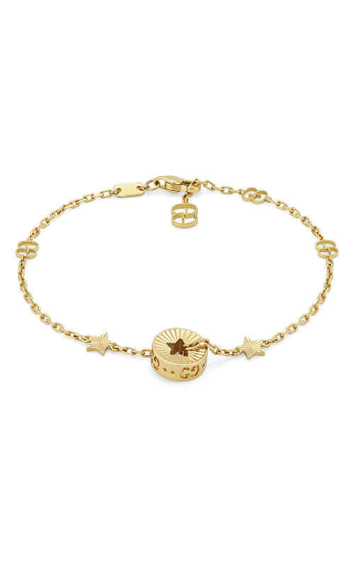 GUCCI Icon 18kt Star Bracelet Yellow Gold YBA729370001 Bandiera Jewellers