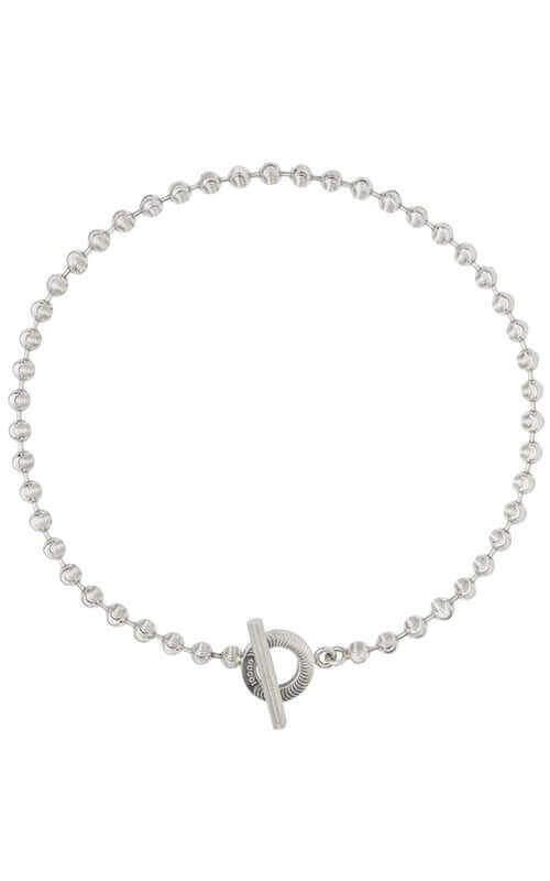 Gucci Silver Boule Necklace with Striped Clasp YBB602736001XXL | Bandiera Jewellers Toronto and Vaughan