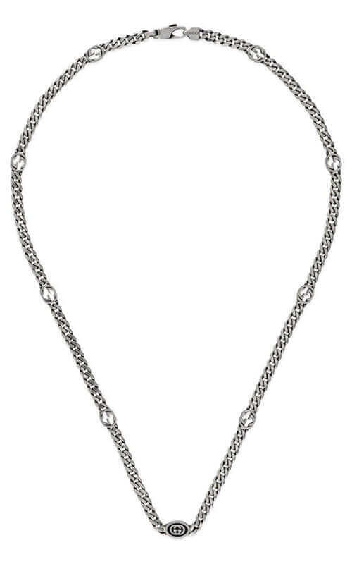 GUCCI SILVER INTERLOCKING G NECKLACE YBB67866100100U Bandiera Jewellers