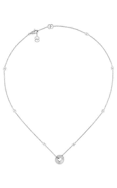 Gucci Icon 18kt Heart Necklace White Gold YBB72937300200U Bandiera Jewellers