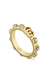 GUCCI GG Running 18k Yellow Gold Ring with Diamonds YBC554301001 Bandiera Jewellers